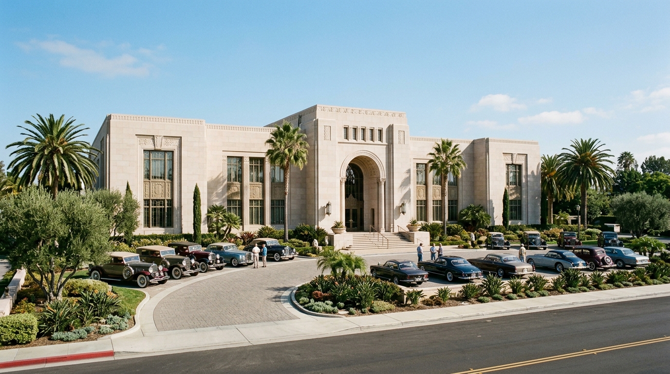 Automotive museum building in Sylmar, California