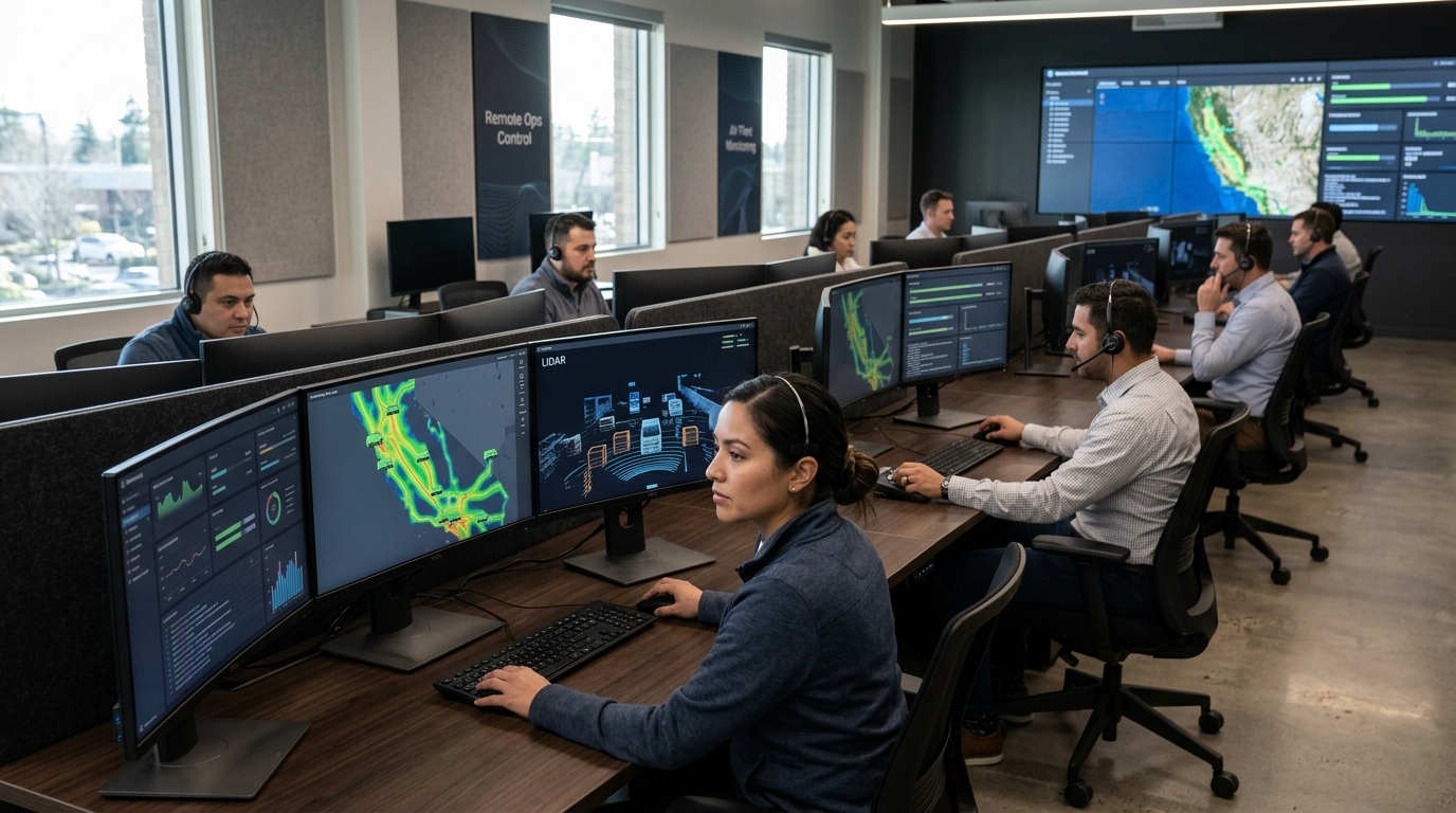 Autonomous truck remote operations center