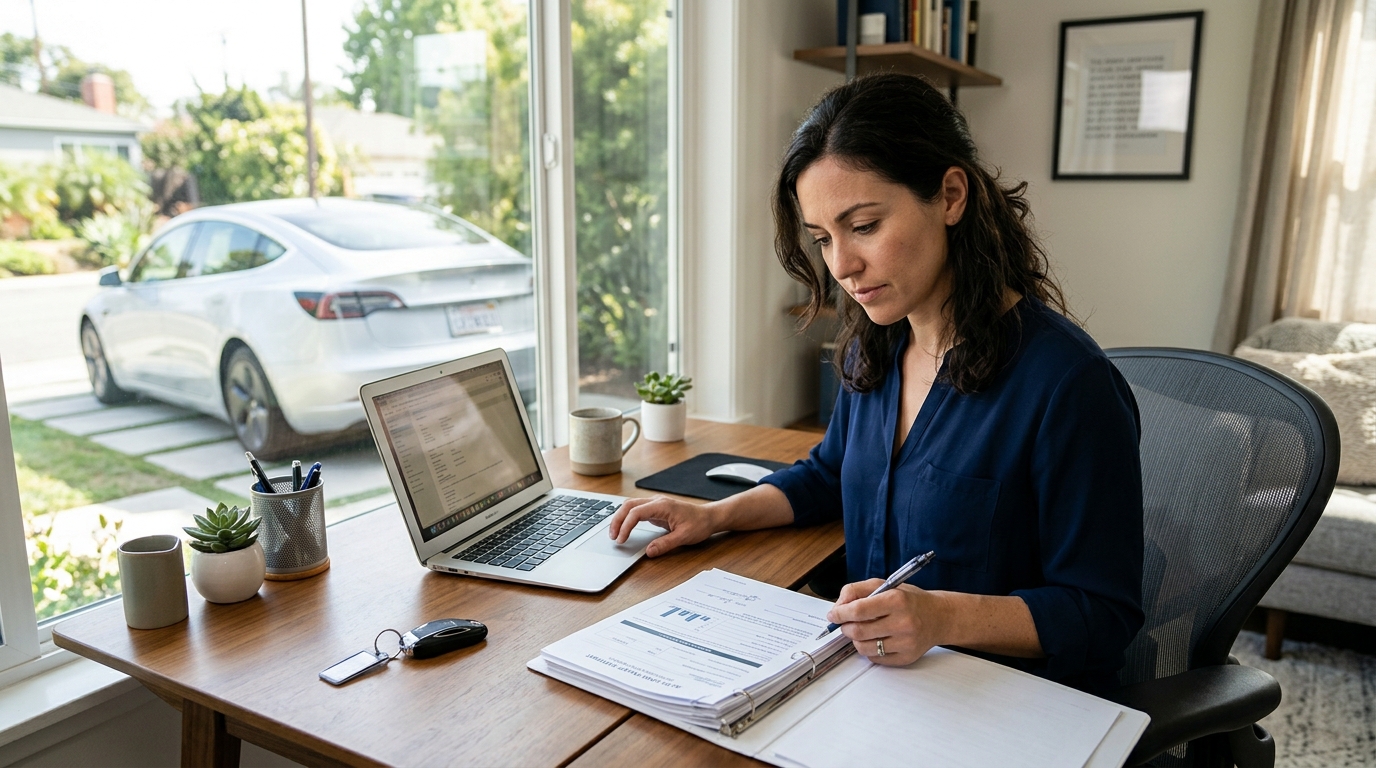 California vehicle owner reviewing title records