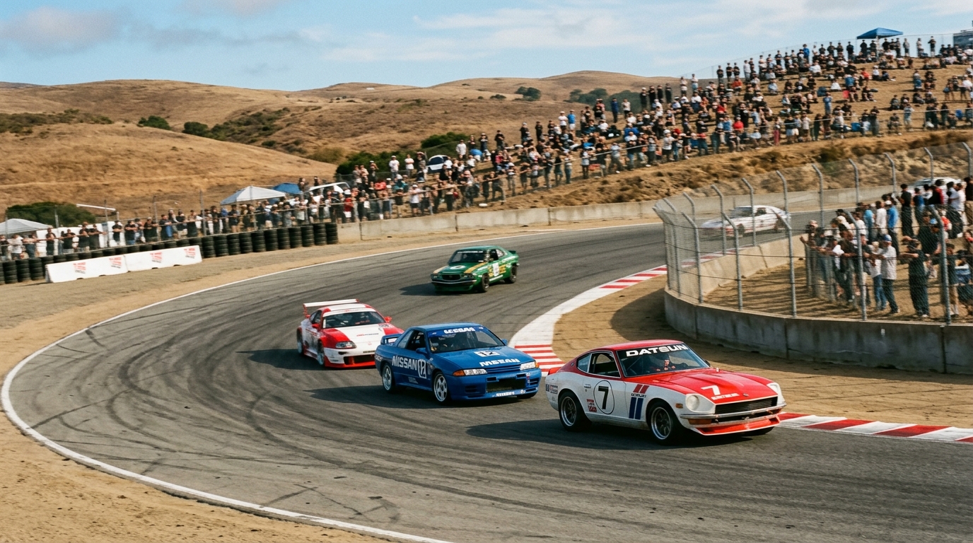 Historic Japanese race cars at Laguna Seca