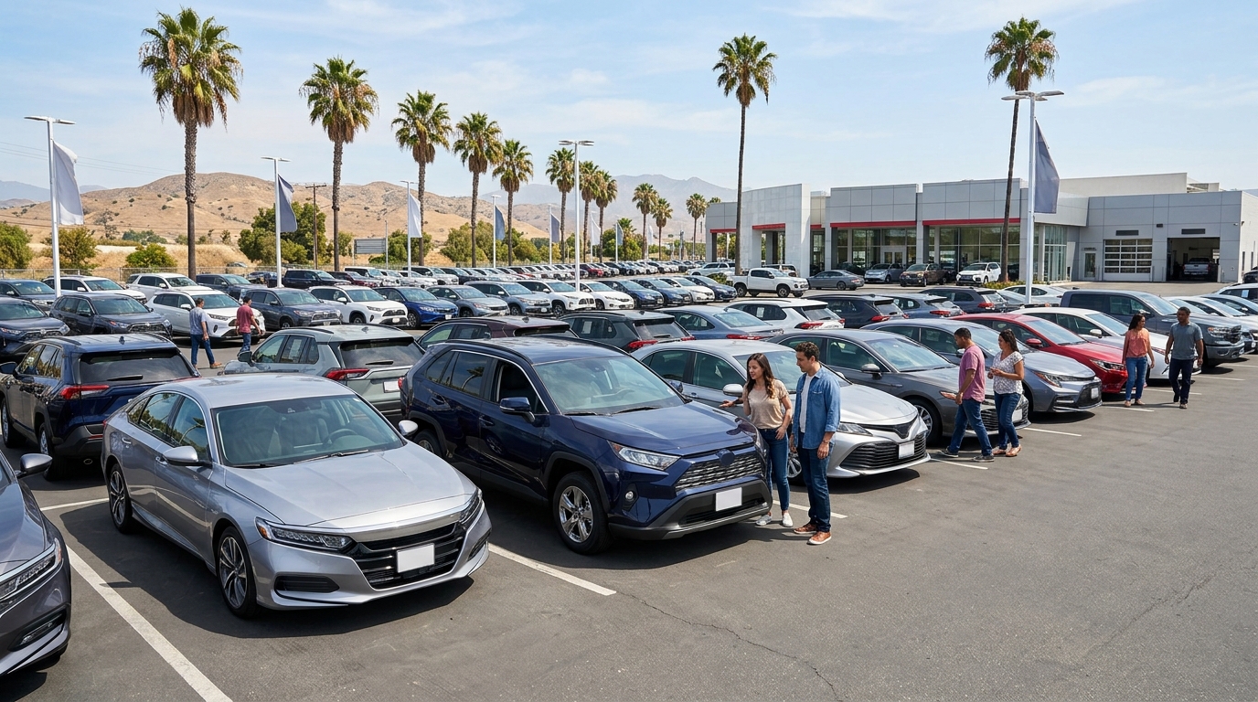 Hybrid vehicles at a California dealership