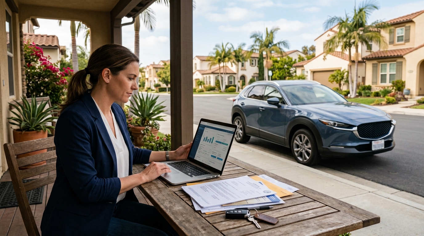 Vehicle owner checking electronic title information